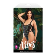 Vibes Eat Me Flash Reactive Bodysuit Black