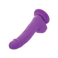 Dildo Neon Silicone Studs 6" - Morado