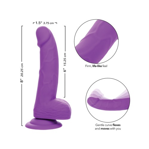 Dildo Neon Silicone Studs 6" - Morado