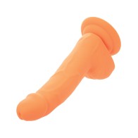 Dildo de Silicona Neon Studs 6 Pulgadas Naranja