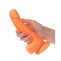 Neon Silicone Studs 6 Inch Dildo Orange