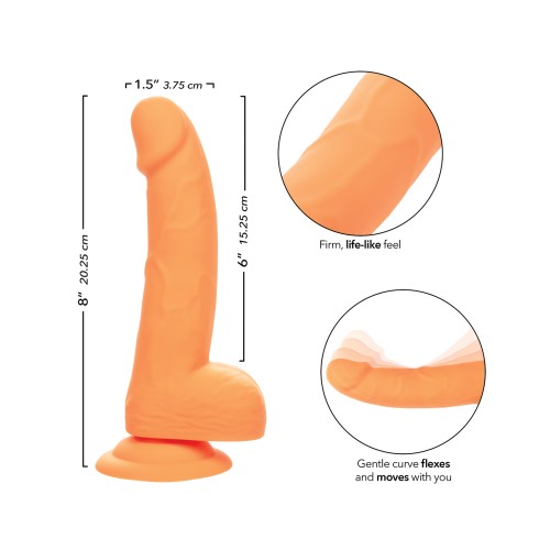 Neon Silicone Studs 6 Inch Dildo Orange