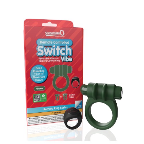 Screaming O Switch Remote Controlled Vibrating Ring - Green