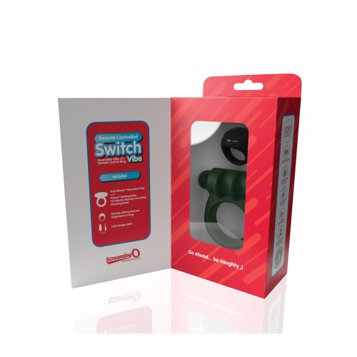 Screaming O Switch Remote Controlled Vibrating Ring - Green