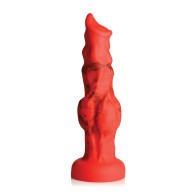 Creature Cocks Fire Hound Silicone Dildo Medium Red