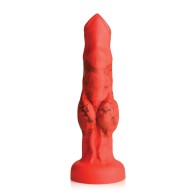 Creature Cocks Fire Hound Silicone Dildo Medium Red