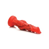 Creature Cocks Fire Hound Silicone Dildo Medium Red