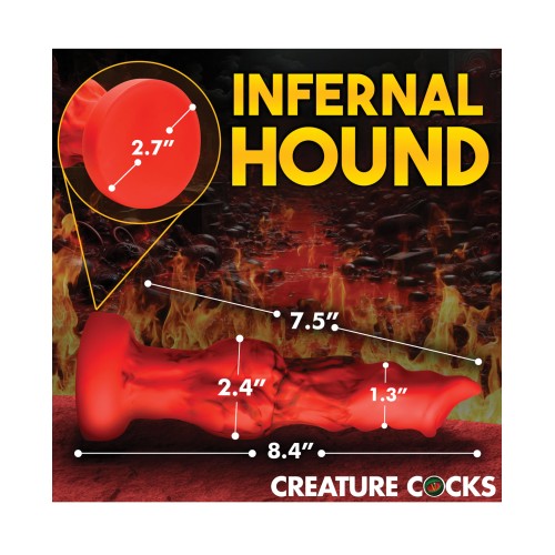 Creature Cocks Fire Hound Silicone Dildo Medium Red