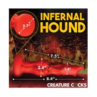 Creature Cocks Fire Hound Silicone Dildo Medium Red