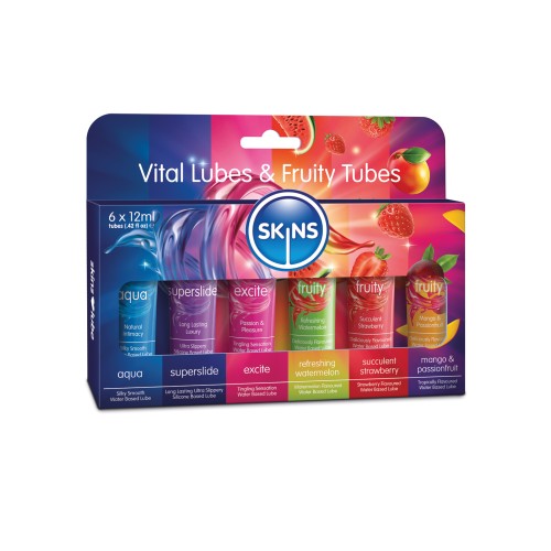 Lubricantes Vitales Skins Sabor Frutal Pack de 6