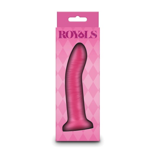 Dildo Curvado Charlie de 5" Rosa Metálico Royals