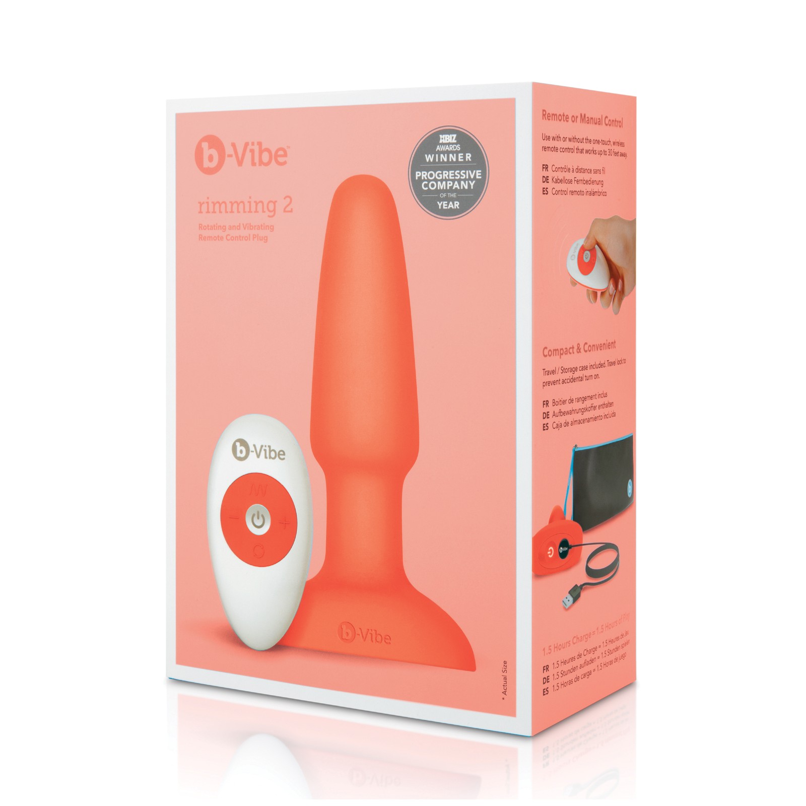 b-Vibe Rimming Plug 2 - Naranja