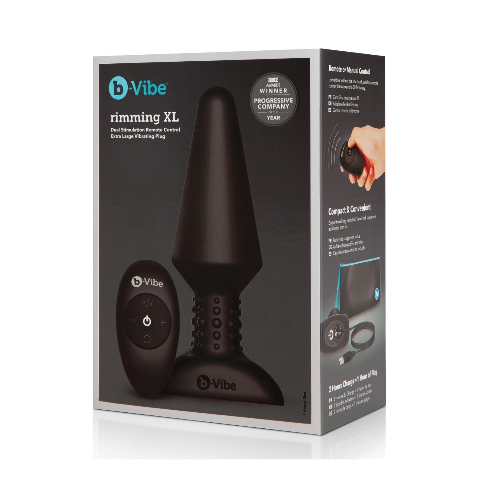 b-Vibe Rimming Plug XL Black Anal Pleasure