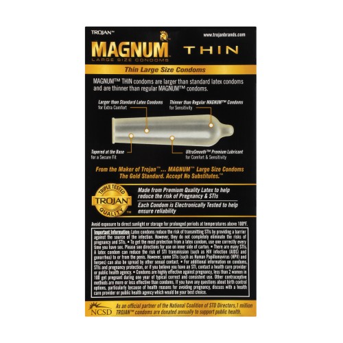 Condones Magnum Thin Paquete de 12