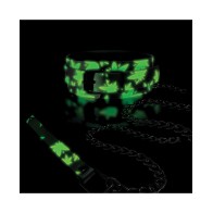 Stoner Vibes Glow in the Dark Collar and Leash Set