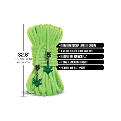 Stoner Vibes Glow in Dark Rope Green