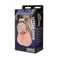 Blue Line Little Cock Chastity Cage