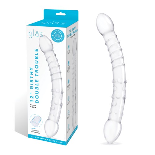 Dildo de Cristal Glas de 12 Pulgadas Double Trouble