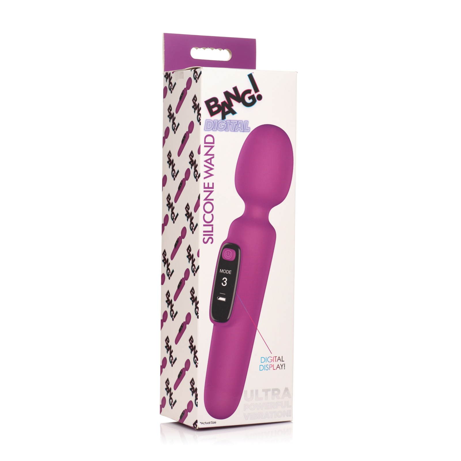 Bang 10X Digital Vibrating Wand Purple