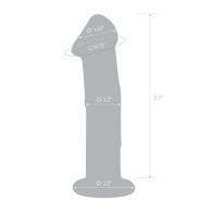 Glas 6" Dildo with Veins & Flat Base