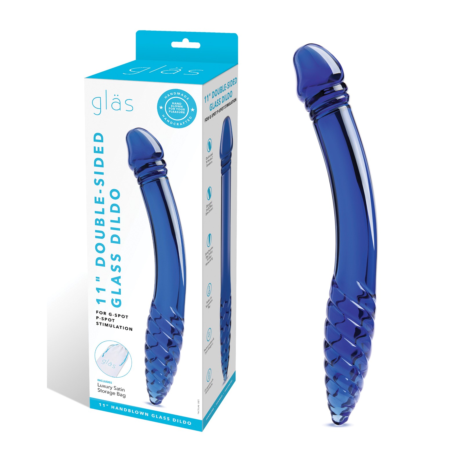 Glas 11" Double-sided Dildo G-Spot P-Spot Stimulation