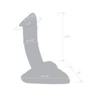 Dildo de Vidrio Montable con Base Estable