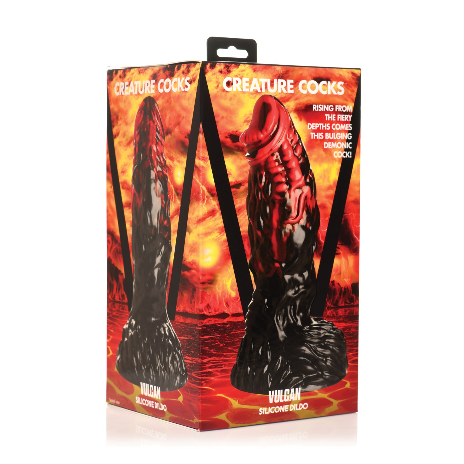 Creature Cocks Vulcan Silicone Dildo Black Red