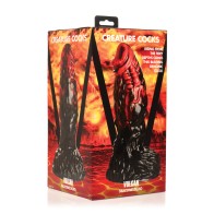 Creature Cocks Vulcan Silicone Dildo Black Red