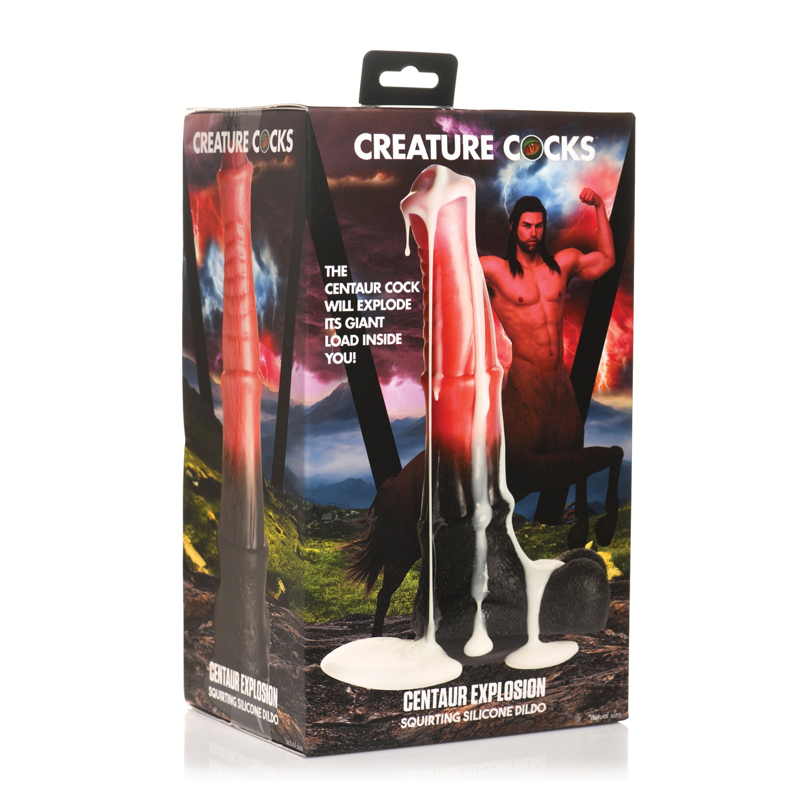 Creature Cocks Centaur Explosion Squirting Dildo Black Peach