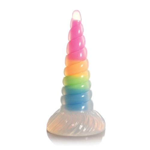 Uni Glow in the Dark Silicone Dildo - Rainbow