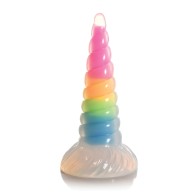 Uni Glow in the Dark Silicone Dildo - Rainbow