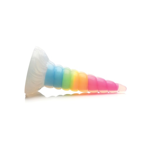 Uni Glow in the Dark Silicone Dildo - Rainbow