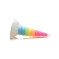 Uni Glow in the Dark Silicone Dildo - Rainbow