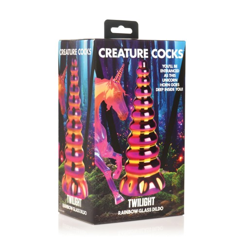 Creature Cocks Twilight Rainbow Glass Dildo