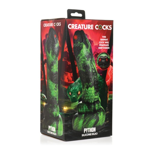 Creature Cocks Python Silicone Dildo Black/Green - Ultimate Pleasure