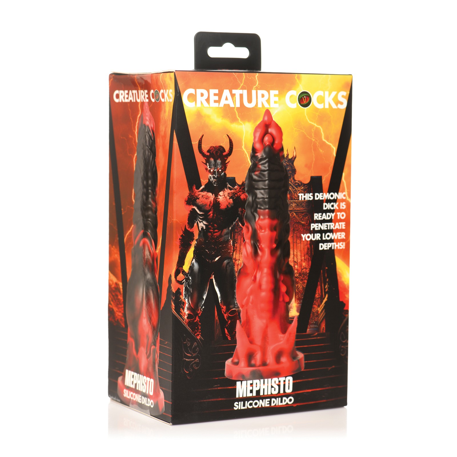 Dildo de Silicona Mephisto Creature Cocks - Negro/Rojo