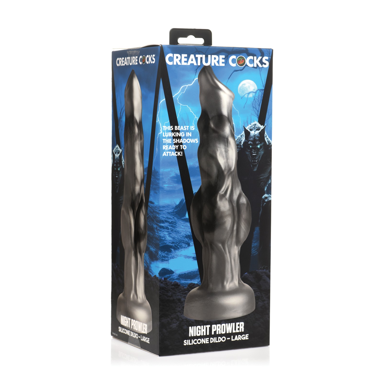 Dildo Grande de Silicona Night Prowler - Negro/Dorado