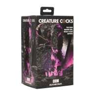 Creature Cocks Grim Silicone Dildo Black Purple