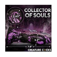 Creature Cocks Grim Silicone Dildo Black Purple