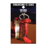 Creature Cocks King Cobra Silicone Key Chain Black/Red