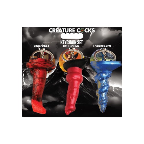 Creature Cocks Fantasy Keychain Set of 3