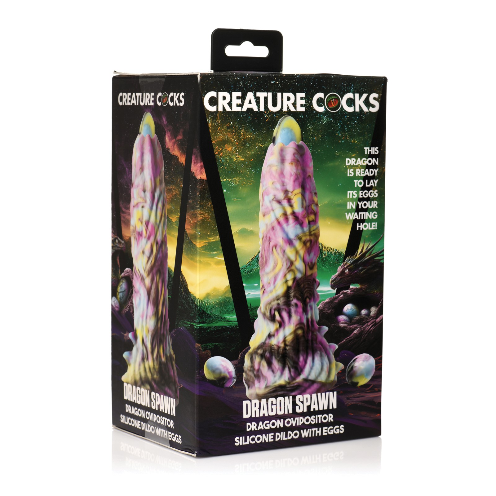 Creature Cocks Dragon Spawn Dildo Ovipositor con Huevos de Silicona