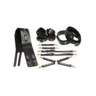 Master Series Black Tied Temptress Thigh Harness Set