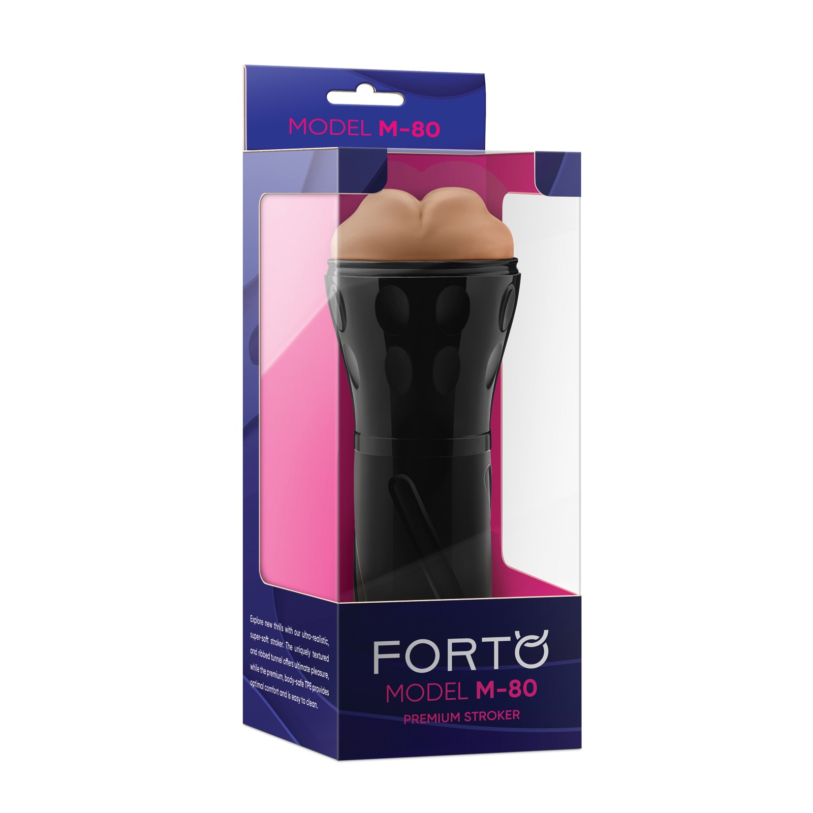 Forto M-80 Hard-Side Mouth Masturbator - Tan