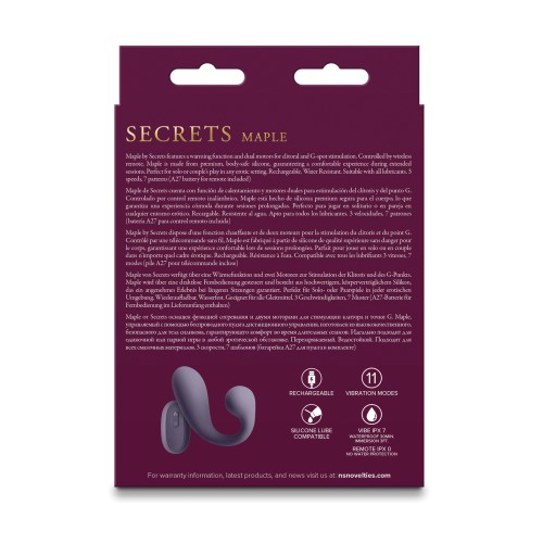 Secrets Maple Masajeador Doble Motor Calentable