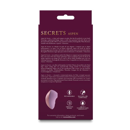 Vibrador de Pulso de Aire Lavender Aspen de Secrets para Placer Lujoso