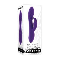 Vibrador Conejito Evolved Ondulado Púrpura - Estimulación Absoluta