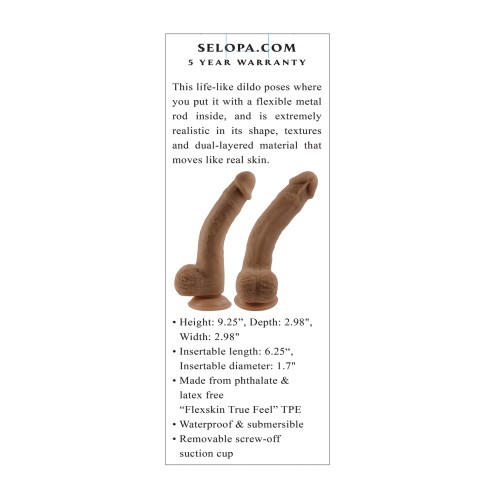 Dildo Flexskin Natural Feel 7" Selopa para Placer Realista