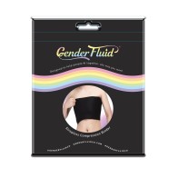 Gender Fluid Strapless Chest Compression Binder Black