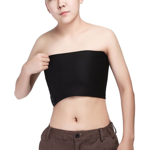 Gender Fluid Strapless Chest Compression Binder Black